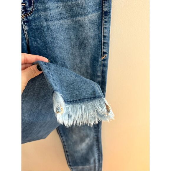 Good American High Rise Jeans 940 Size 4/27 Blue Good Classic Raw Hem - Picture 4 of 8